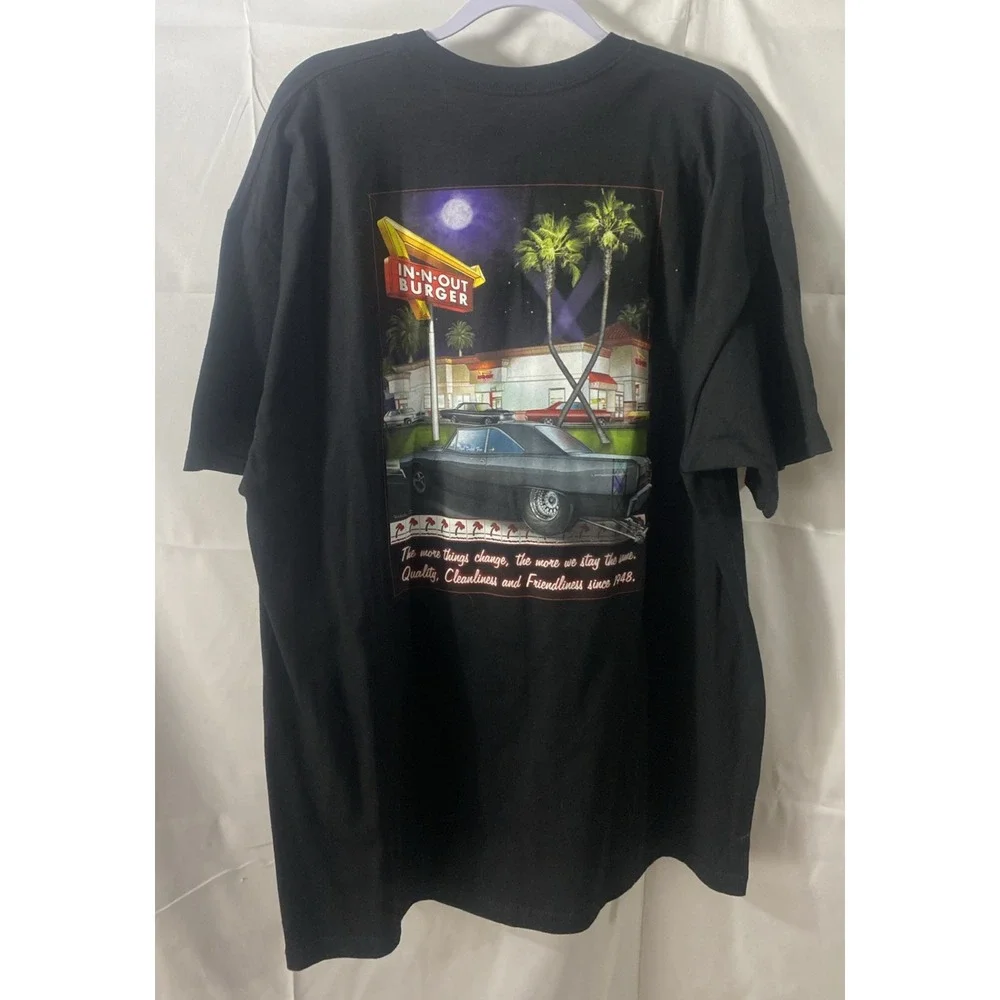 In-N-Out Burger Las  Vegas T-Shirt, Classic Hot Rod, Black Tee Shirt, Size XXL‎